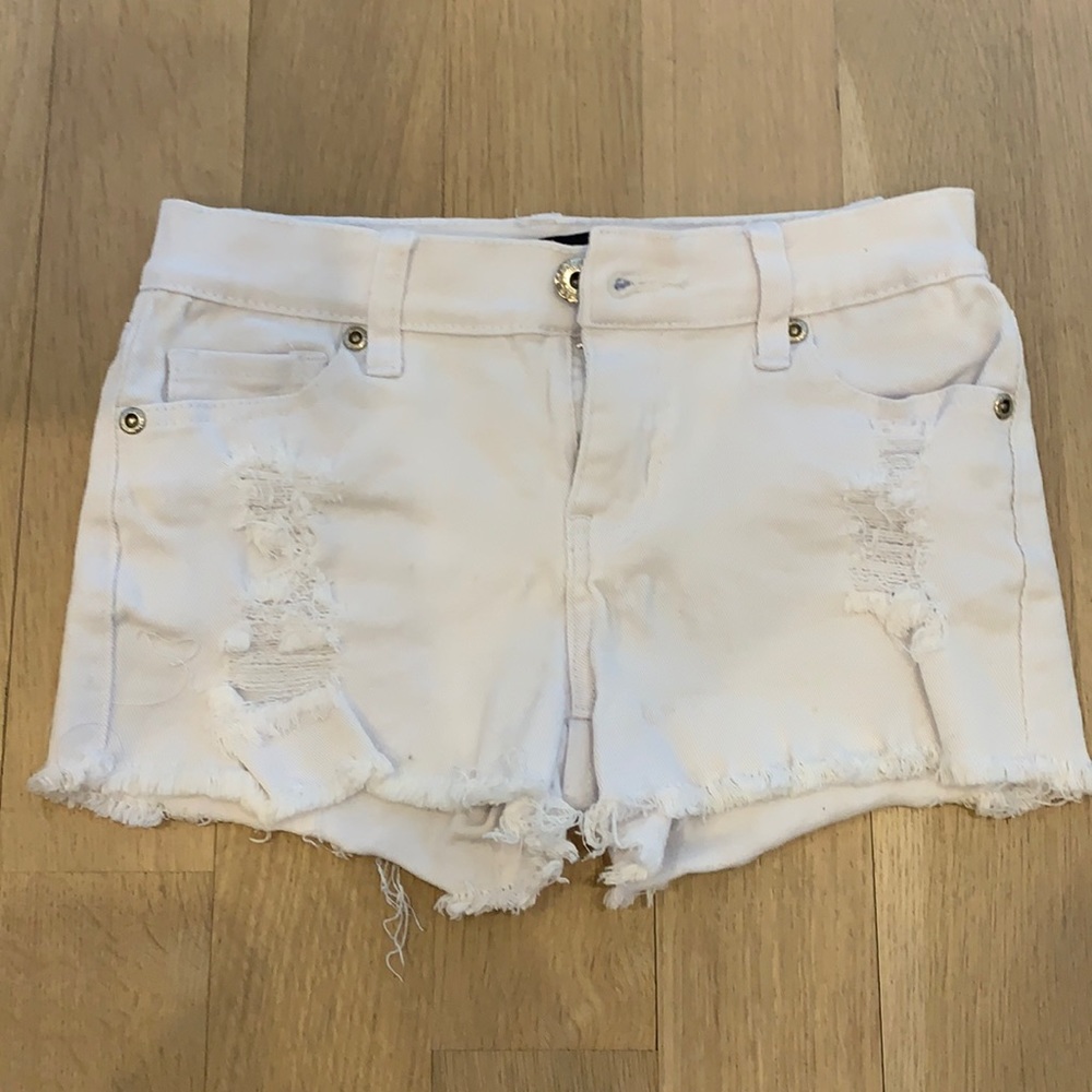 Contraband girls white denim shorts size 12